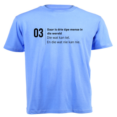 0025) Daar is drie tipe mense - Unisex Short-sleeve T-shirt - 180g Thumbnail