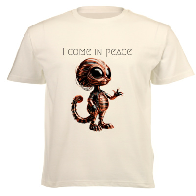 0095) I come in peace - Unisex Short-sleeve T-shirt - 180g Thumbnail