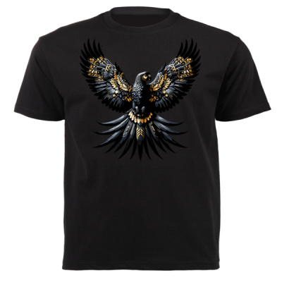 Parrot 0.1 - Black & Gold Decor Series - Unisex Short-sleeve T-shirt - 180g Thumbnail