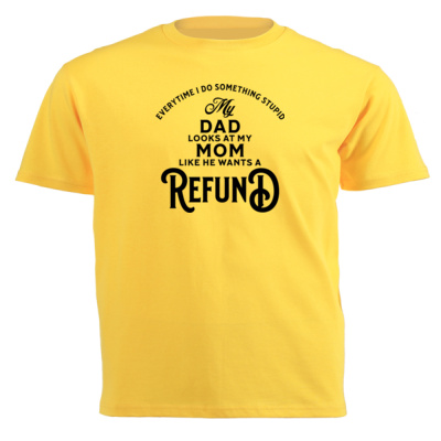 Dad wants a refund - Unisex Short-sleeve T-shirt - 180g Thumbnail