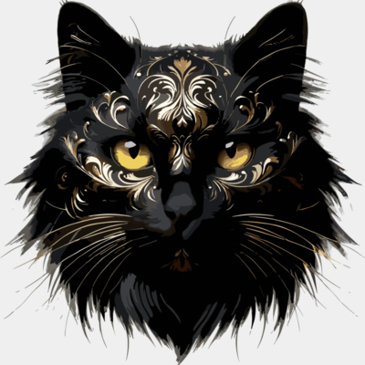 Cat - Black with Gold decal Thumbnail