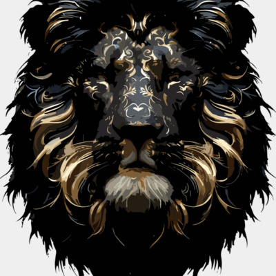 Lion Black and Gold Decor Thumbnail