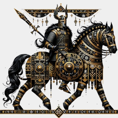 Viking on Horseback 0.1 Black & Gold Series Thumbnail