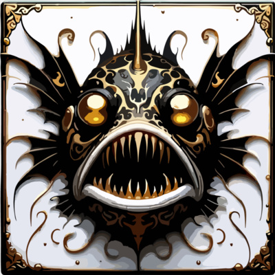 Creepy Angler Fish - Black and Gold Series Thumbnail